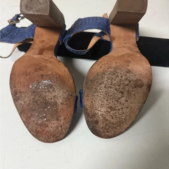 Women’s Coach lexey Blue cobalt Leather Sandals. - Picture 11 of 15
